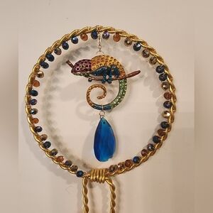 Handmade Colorful Chameleon Plant Trellis